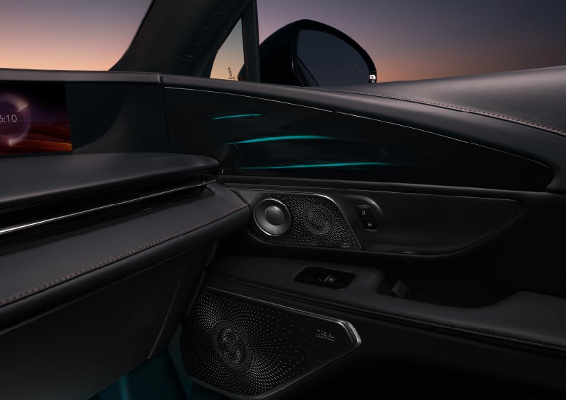 Selectable ambient lighting glows in the passenger door panel. | Haldeman Lincoln in Allentown PA