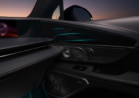 Selectable ambient lighting glows in the passenger door panel. | Haldeman Lincoln in Allentown PA