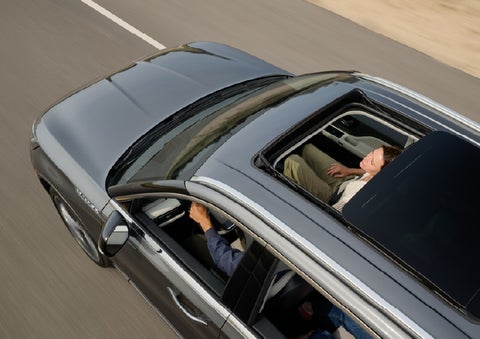 The available panoramic Vista Roof® of a 2027 Lincoln Aviator® SUV is open. | Haldeman Lincoln in Allentown PA