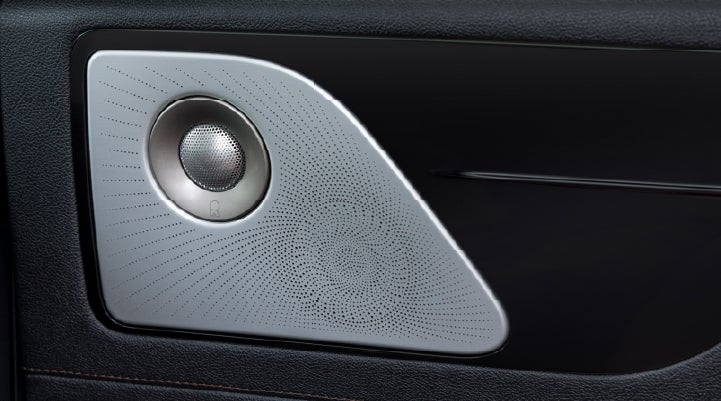 A close-up view of the available Revel® Ultima 3D Audio System. | Haldeman Lincoln in Allentown PA