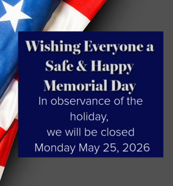 Memorial Day Hours